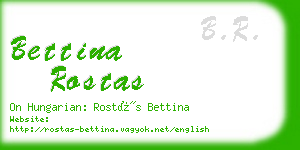 bettina rostas business card